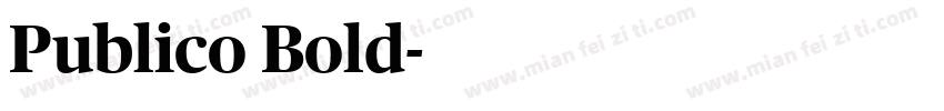 Publico Bold字体转换